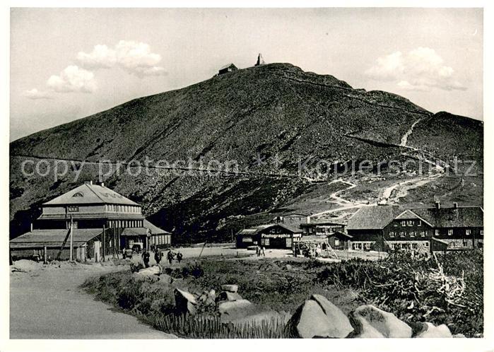 Schneekoppe Snezka Schneekoppe m. Schlesierhaus u. Riesenbaude