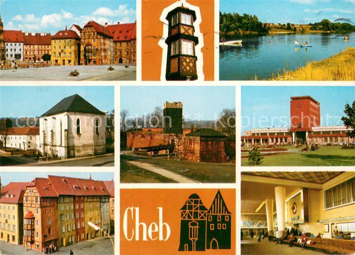 Cheb Eger Stadtkern m. Wasser-Ansicht