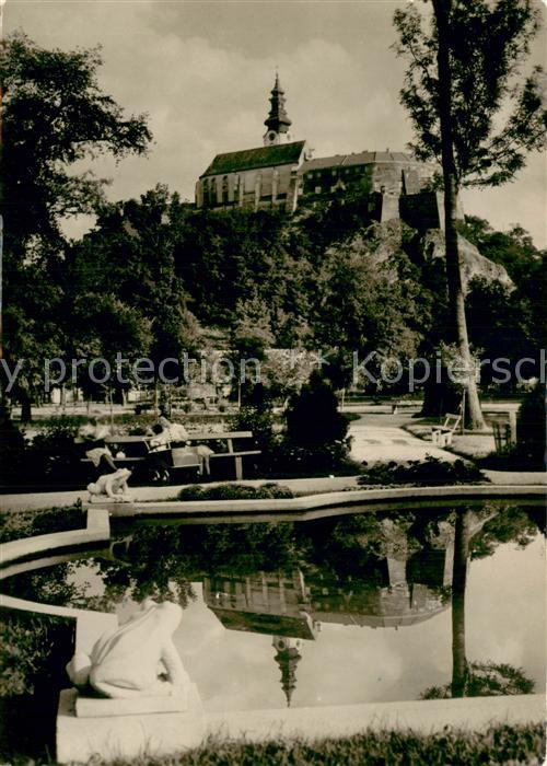 Nitra Slovakia Park-Anlage m. Blick z. Schloss
