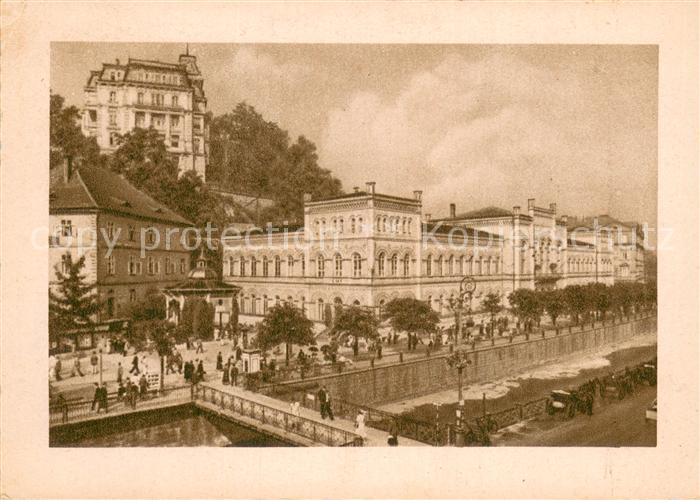 Karlsbad Eger Karlovy Vary Felsenquelle u. Kurhaus