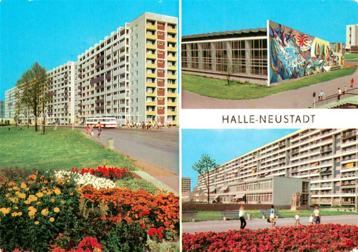 Halle-Neustadt Siedlung Teilansichten