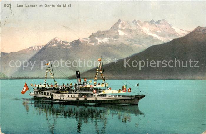 Dampfer Seitenrad LaC lEMAN ET dENTS DU mIDI