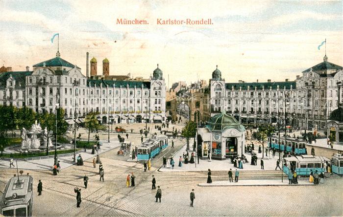 Strassenbahn Muenchen Karlstor Rondell