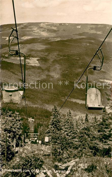 Sessellift Chairlift Telesiege Gr. Arge mit talstation Bayr. Wald