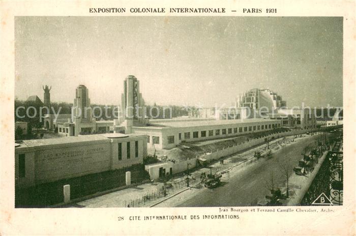 Exposition Coloniale Paris 1931 Cite Internationale des Informations