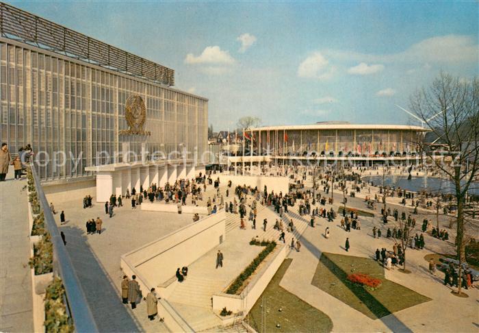 Exposition Universelle Bruxelles 1958 Pavillon von UssR und USA