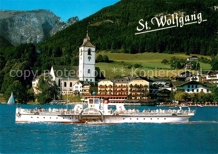 Dampfer Seitenrad St. Wolfgang Kaiser Franz Josef Hotel Im Weissen Roessel