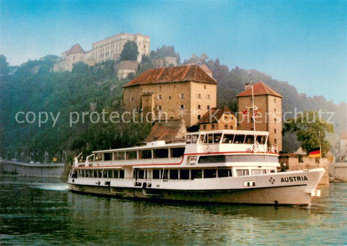 Dampfer Binnenschifffahrt MFS Austria der I DDSG Dreifluessestadt Passau