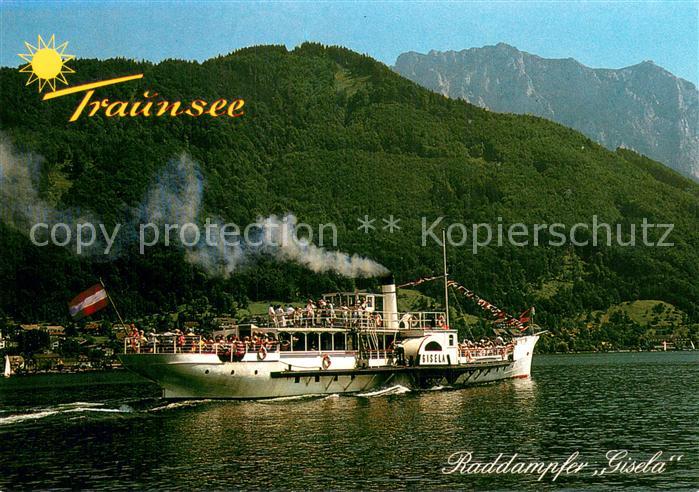 Dampfer Seitenrad GISELA Traunsee