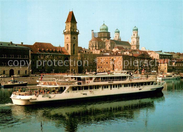 Dampfer Binnenschifffahrt Passau Rathaus und Dom MFGS Rakoczl