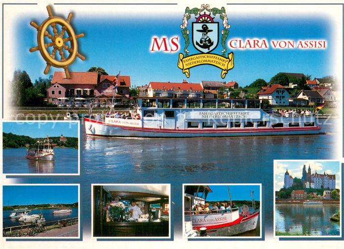 Dampfer Binnenschifffahrt MS Clara von Assisi Niederlommatzsch