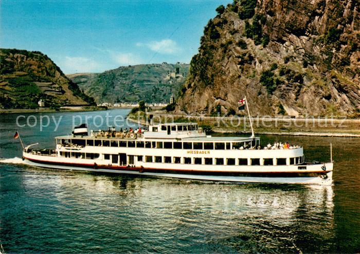 Dampfer Binnenschifffahrt MS Wiesbaden Koeln Duesseldorf