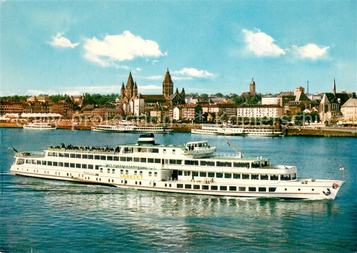 Dampfer Binnenschifffahrt MS Loreley vor Mainz