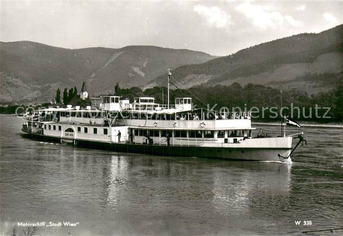 Dampfer Seitenrad Stadt Wien Donau