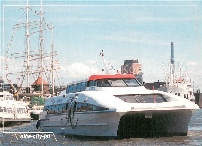 Faehre Ferry Bac Traghetto-- elbe city jet Hamburg und Stade