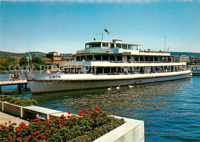 Dampfer Binnenschifffahrt MS Linth Zuerich Schweiz