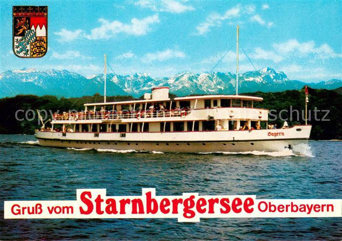 Dampfer Binnenschifffahrt MS Bayern Starnbergersee Oberbayern
