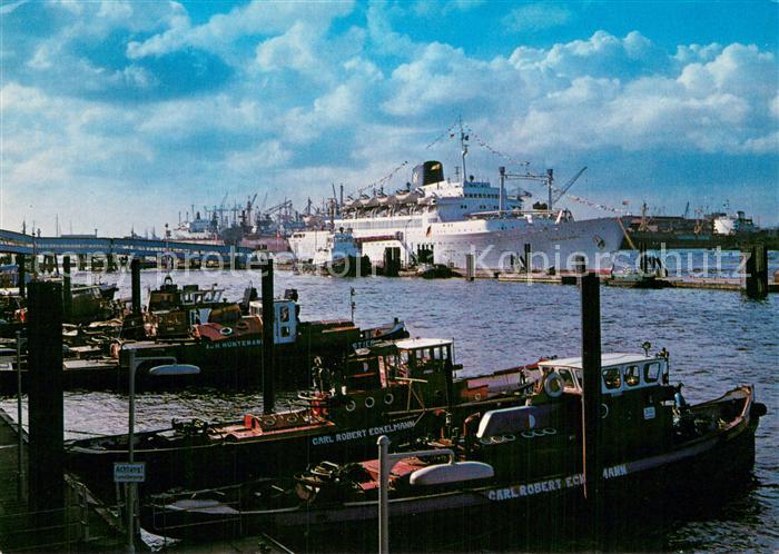 Dampfer Oceanliner Hamburg ueberseebruecke