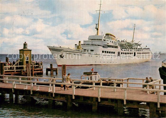 Dampfer Oceanliner DES Wappen von Hamburg Nordseeheilbad Cuxhaven