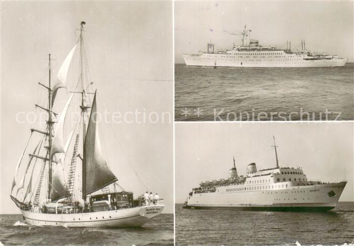 Segelschiffe Wilhelm Pieck MS Voelkerfreundschaft Sassnitz