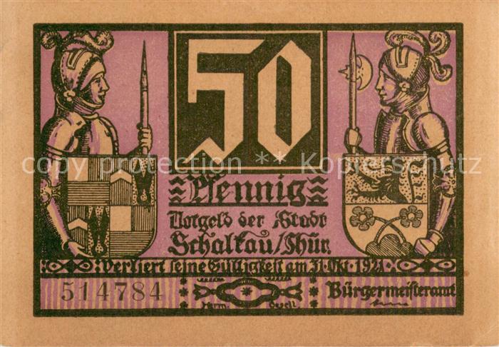 Schalkau 50 Pfennig Gutschein