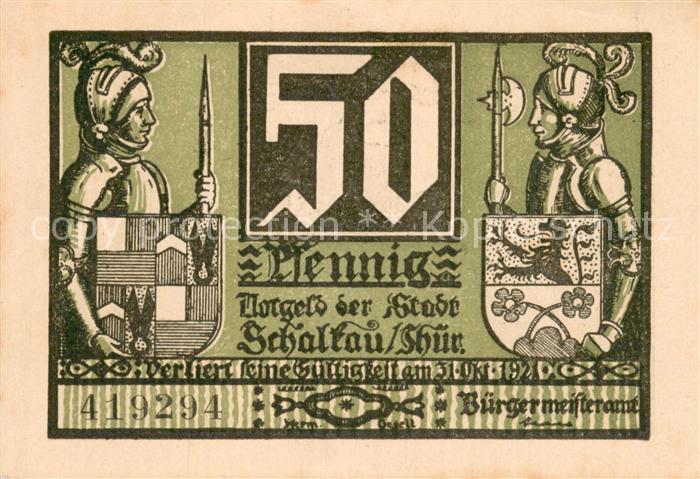 Schalkau 50 Pfennig Gutschein