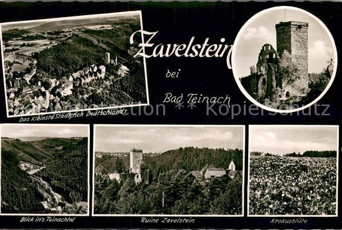 Zavelstein Fliegeraufnahme Burgruine Zavelstein Teinachtal Krokusbluete