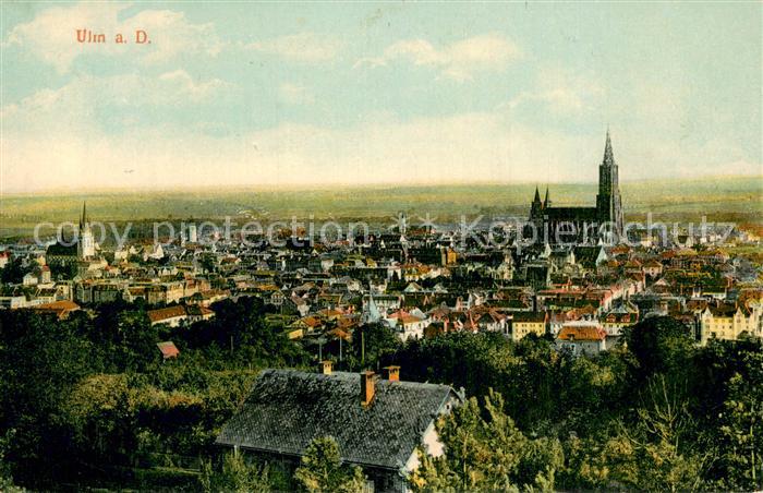 Ulm Donau Panorama mit Muenster