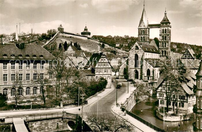 Esslingen Neckar Stadtkirche mit Burg und Seminar
