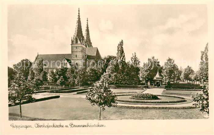Goeppingen Oberhofenkirche und Brunnenhaeuschen