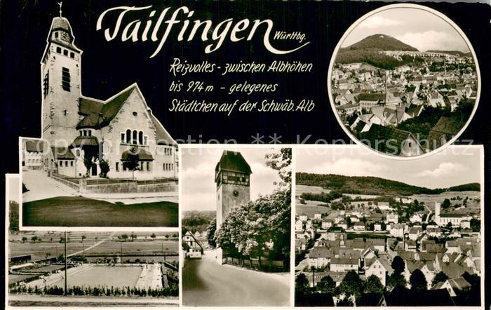 Tailfingen Albstadt Kirche Panorama Schwimmbad Turm