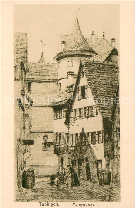 TueBINGEN BW Metzgergasse Zeichnung