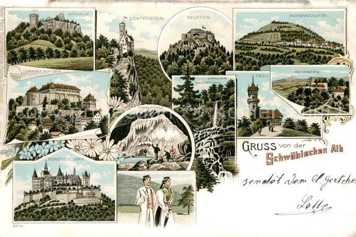 Schwaebische Alb Achalm Lichtenstein Hohenstaufen Rosenstein Hohenzollern Rechbe
