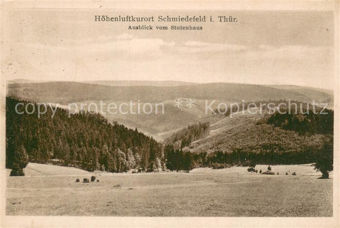 Schmiedefeld Rennsteig Blick vom Stutenhaus