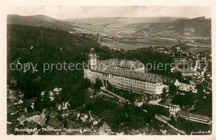 Rudolstadt Fliegeraufnahme mit Schloss