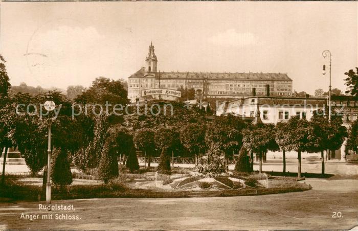 Rudolstadt Anger mit Schloss