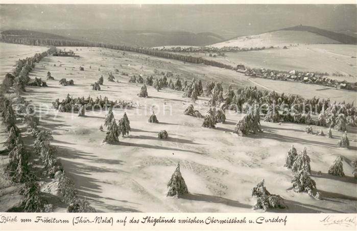 Oberweissbach Blick vom Froebelturm auf das Skigelaende