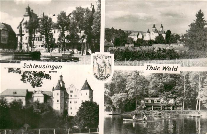 Schleusingen Teilansichten Schloss Weiher