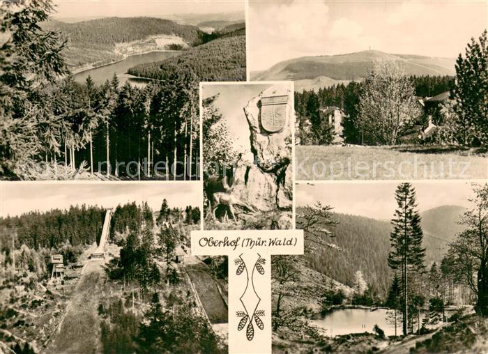Oberhof Thueringen Panorama Schanze Teilansichten