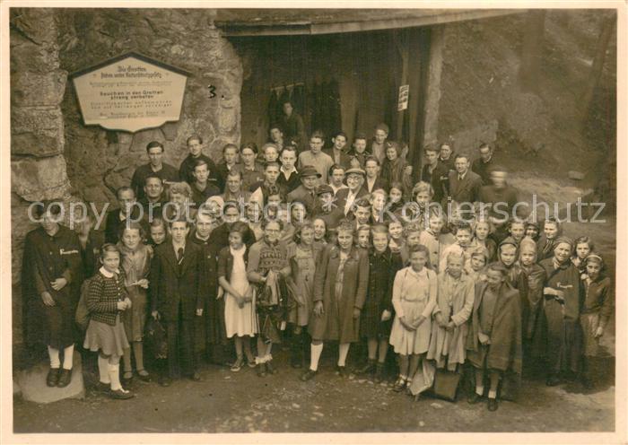 Saalfeld Saale Gruppenaufnahme an den Feengrotten