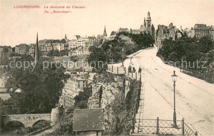 Luxembourg  Luxemburg La descente de Clausen