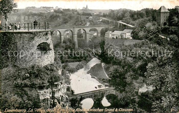 Luxembourg  Luxemburg Die Alzette zwischen Grund und Clausen
