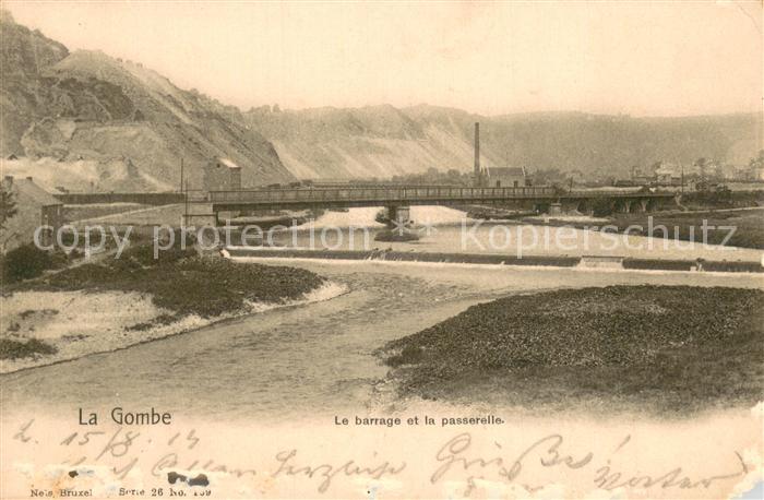 La Gombe Belgie Le barrage et la passerelle