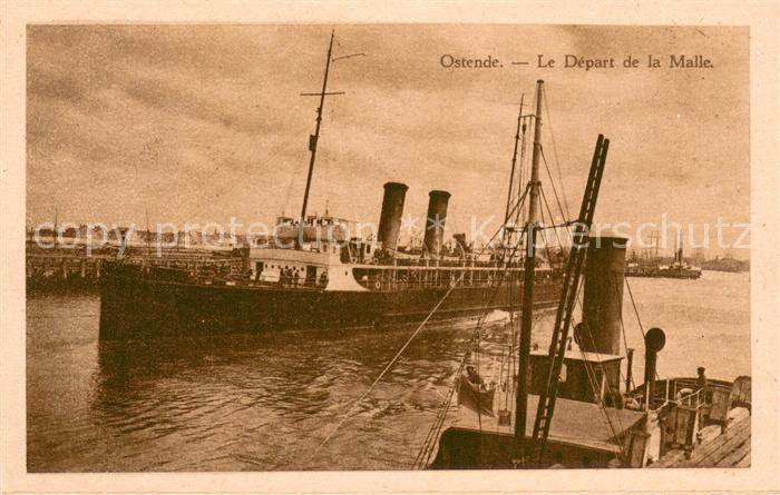 Ostende Oostende Le Depart de la Malle