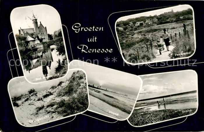 Renesse aan Zee NL Slot Moennond Duingezicht Panorama Strandpartien