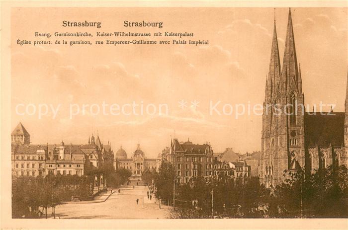 Strassburg Elsass Ev Garnisonkirche Kaiser Wilhelmstrasse