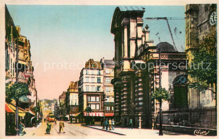 Le Havre Eglise Notre Dame et la Rue de Paris