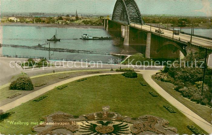 Waalbrug met Bloemenwapen Nijmegen
