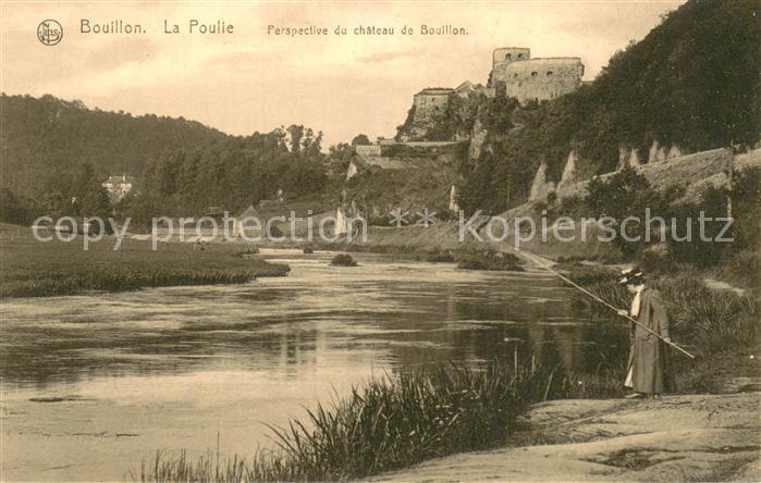 Bouillon  Wallonne Belgie Perspective du chateau de Bouillon