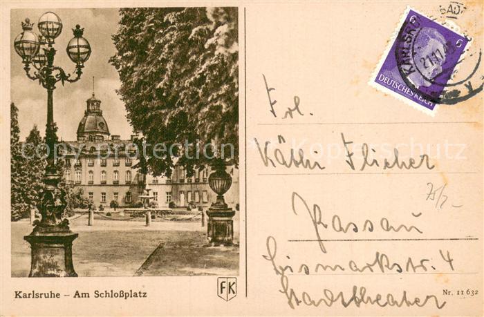 Karlsruhe Baden Am Schlossplatz